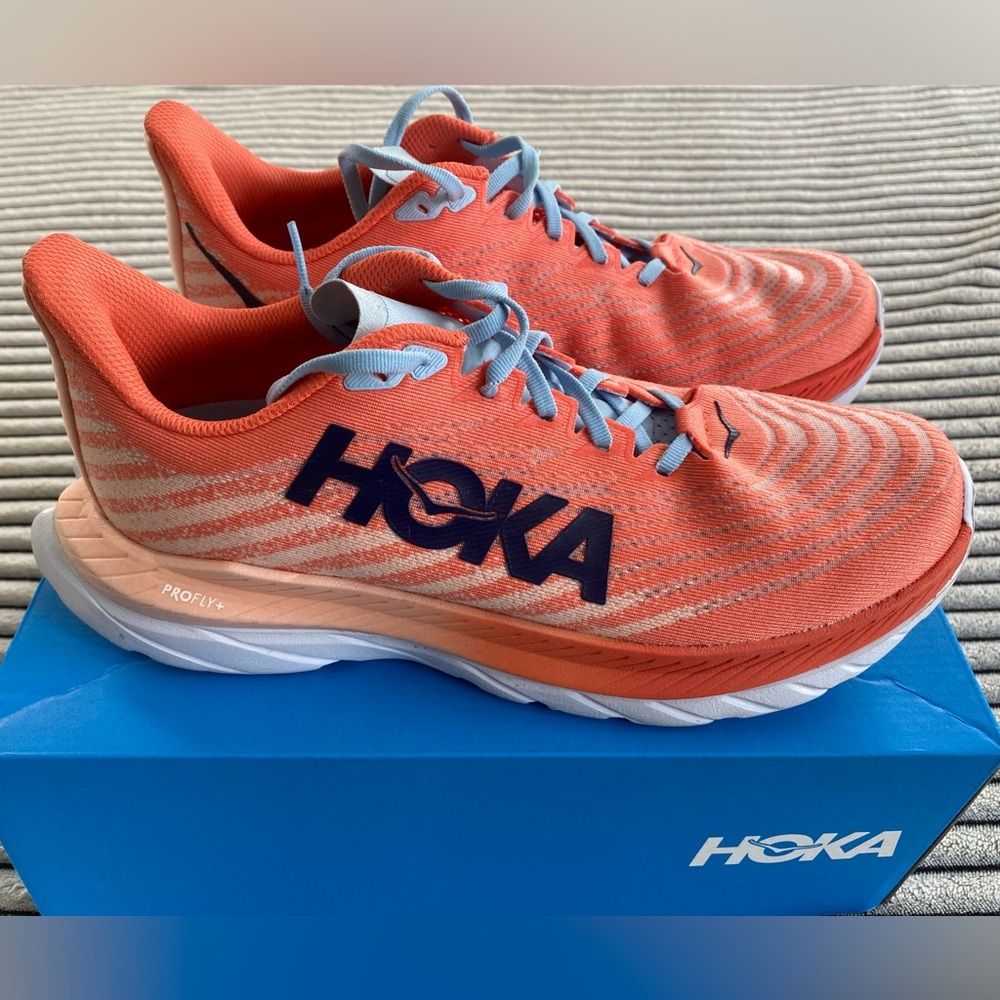 Hoka running shoes worn one time for 3 miles